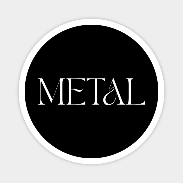 metal vintage logo Magnet by lkn